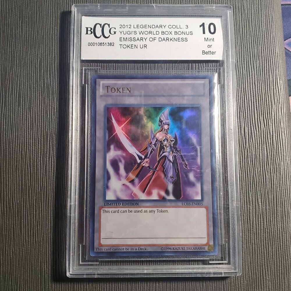 2012 Legendary  Collection 3 Yugioh Box Bonus Emissary of Darkness Token BCCG 10